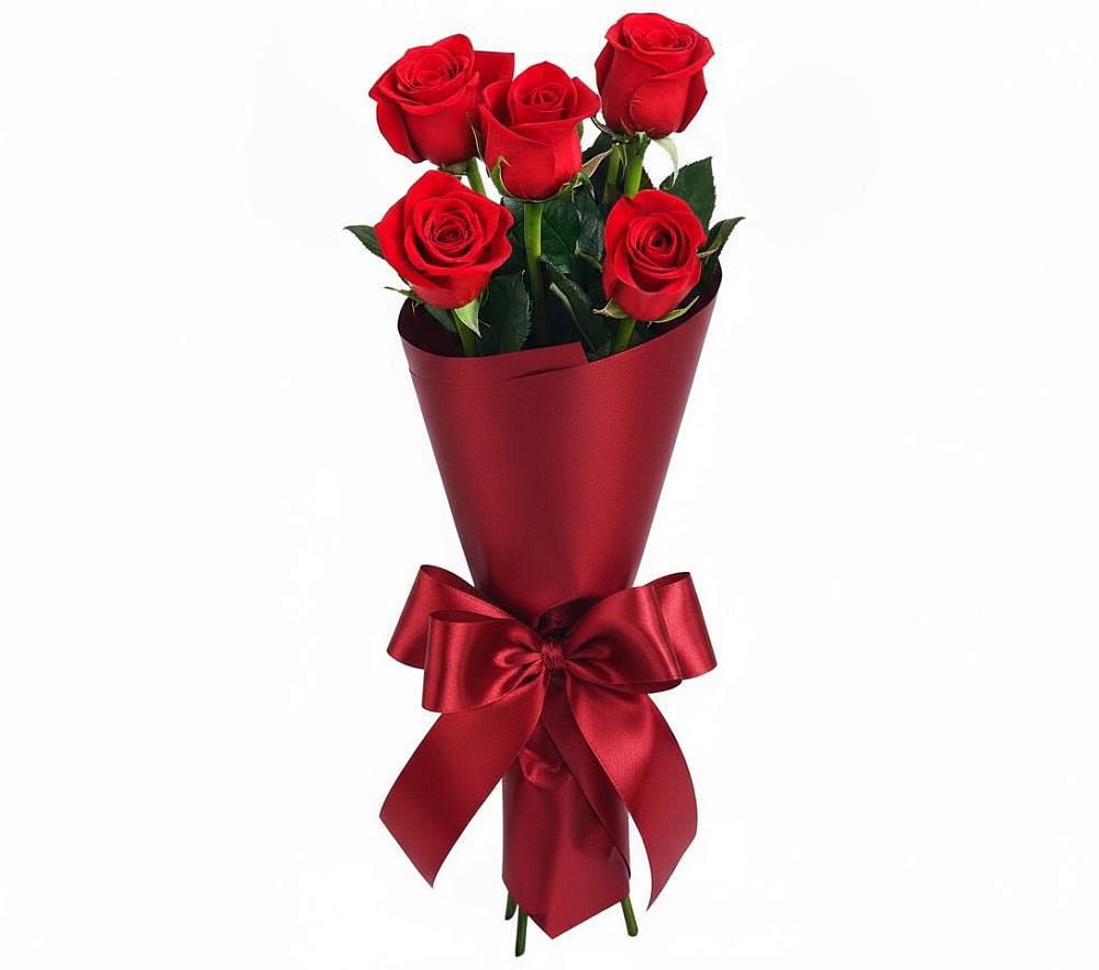 Букет 5 Красных роз Эдлесс Лав в Федоровка Республика Башкортостан