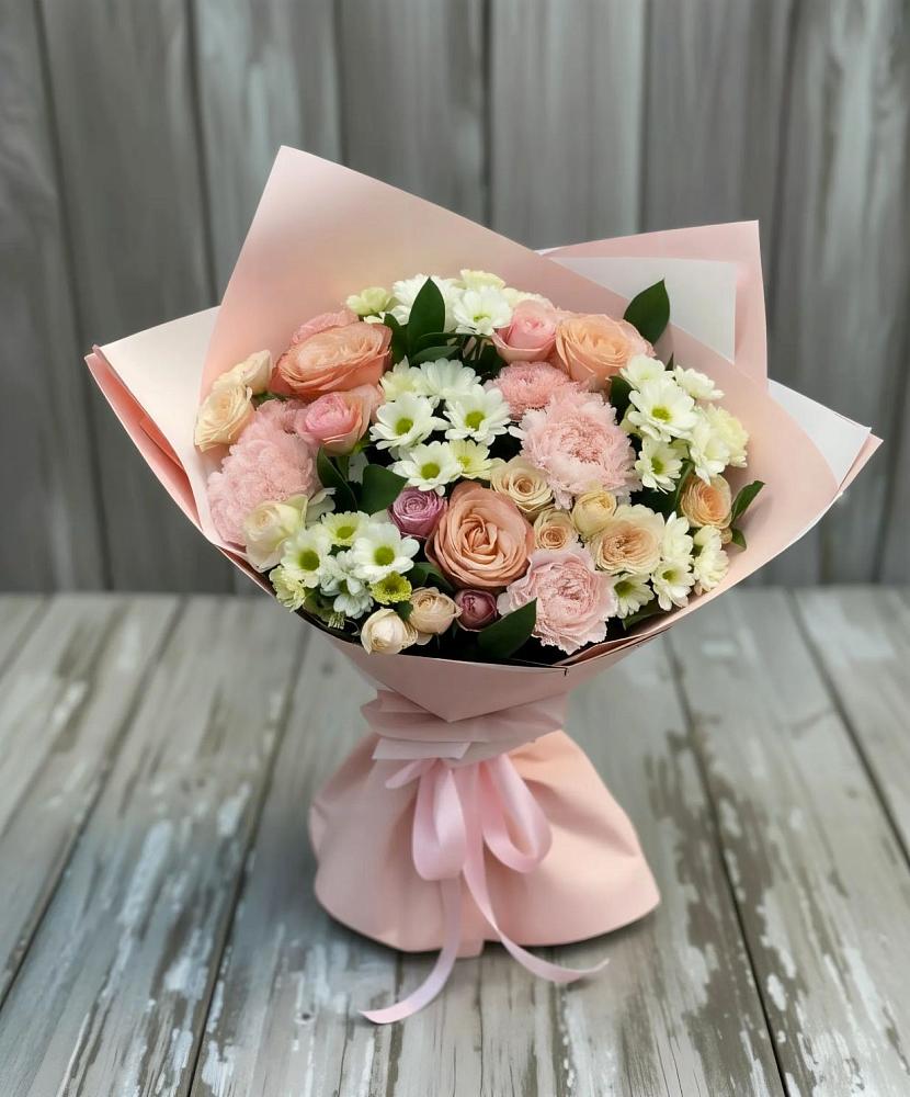 Букет цветов из: Гвоздики, Розы и Хризантемы в Федоровка Республика Башкортостан