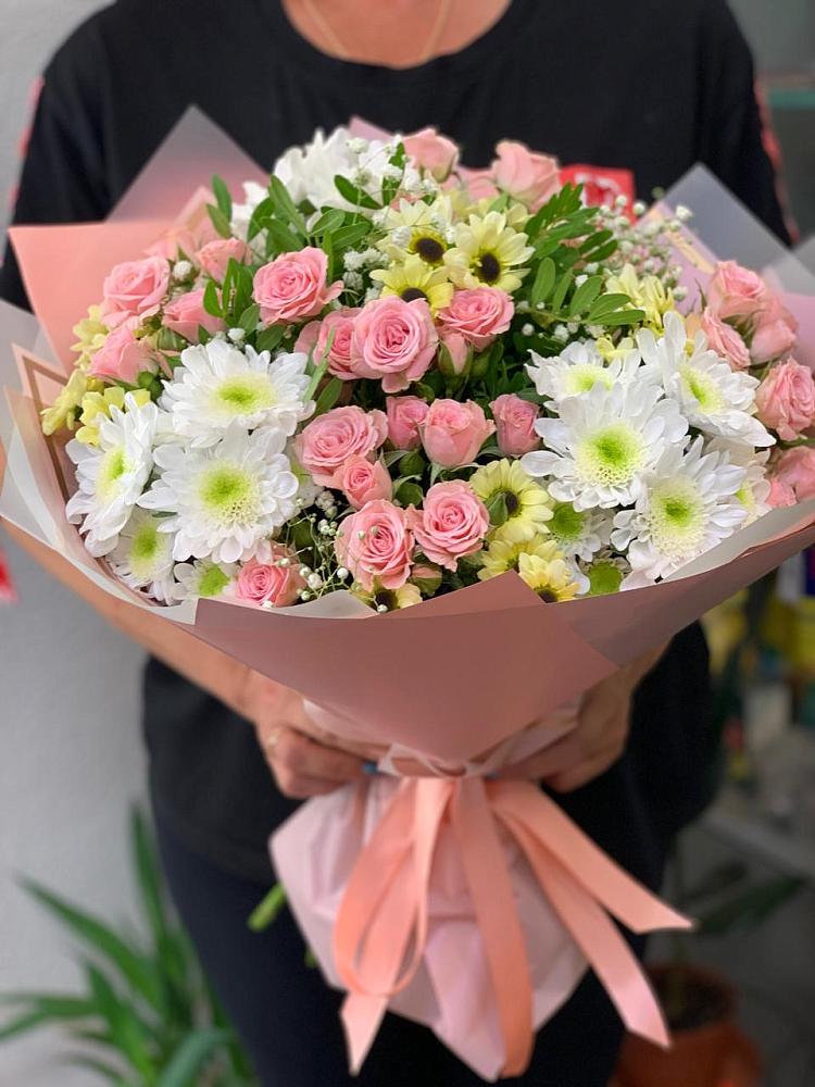 Букет цветов из: Розы и Хризантемы в Федоровка Республика Башкортостан