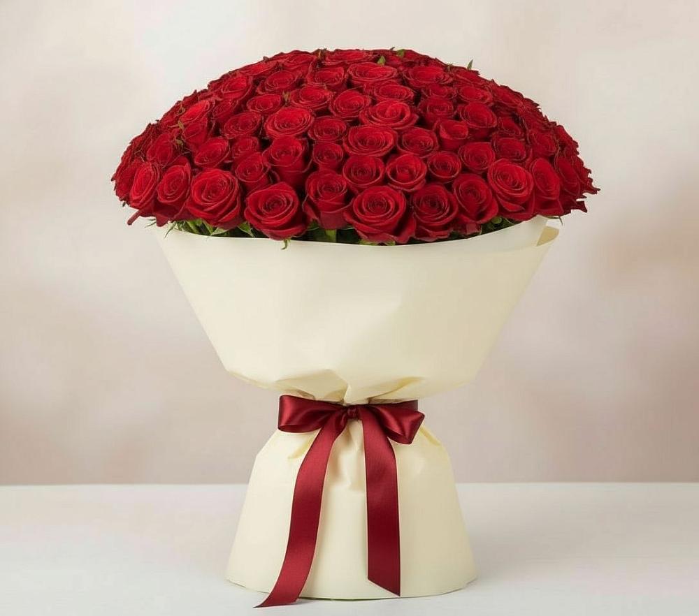 Букет 101 Красная роза Милано в Федоровка Республика Башкортостан