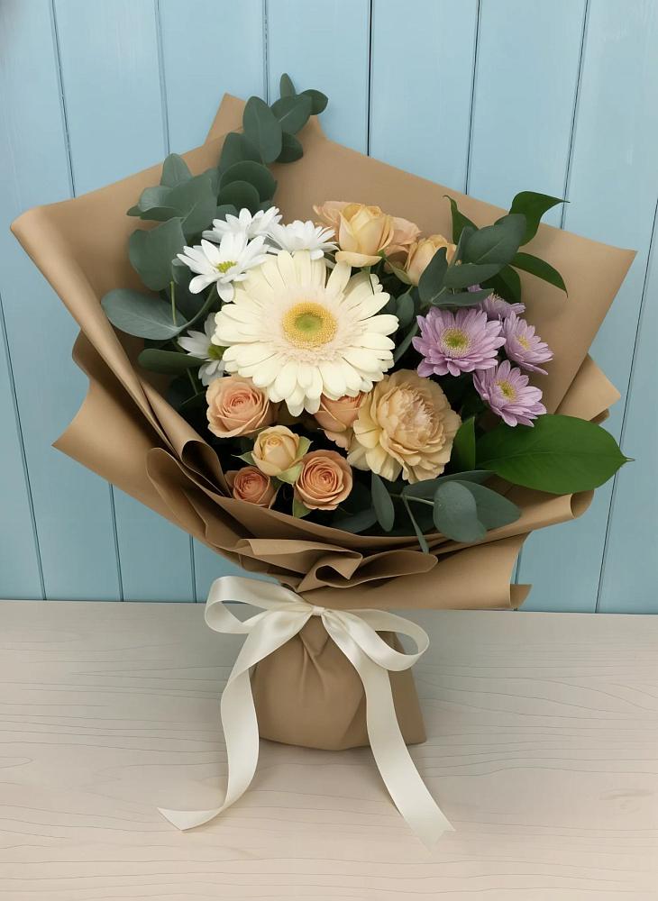Букет цветов из: Герберы и Хризантемы в Федоровка Республика Башкортостан