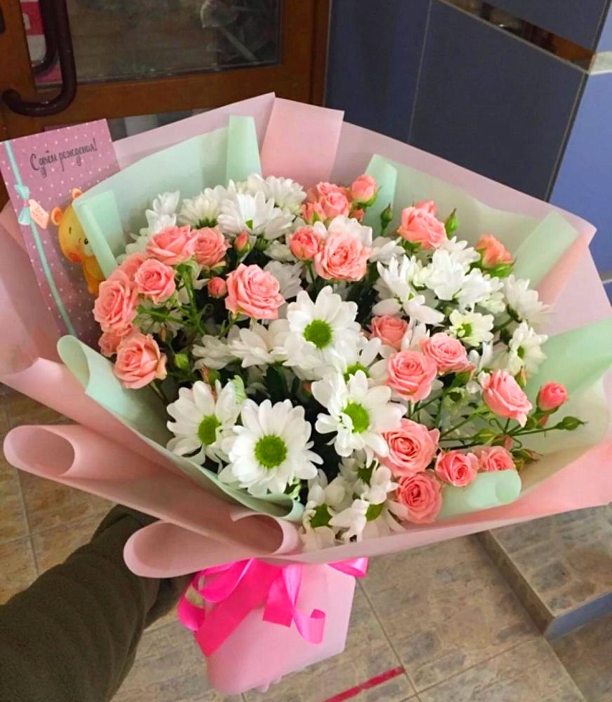 Букет цветов из: Розы и Хризантемы в Федоровка Республика Башкортостан