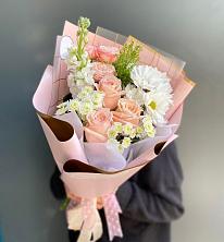 Букет цветов из:  Хризантемы и Розы в Федоровка Республика Башкортостан