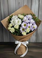Букет цветов из:  Хризантемы и Розы в Федоровка Республика Башкортостан