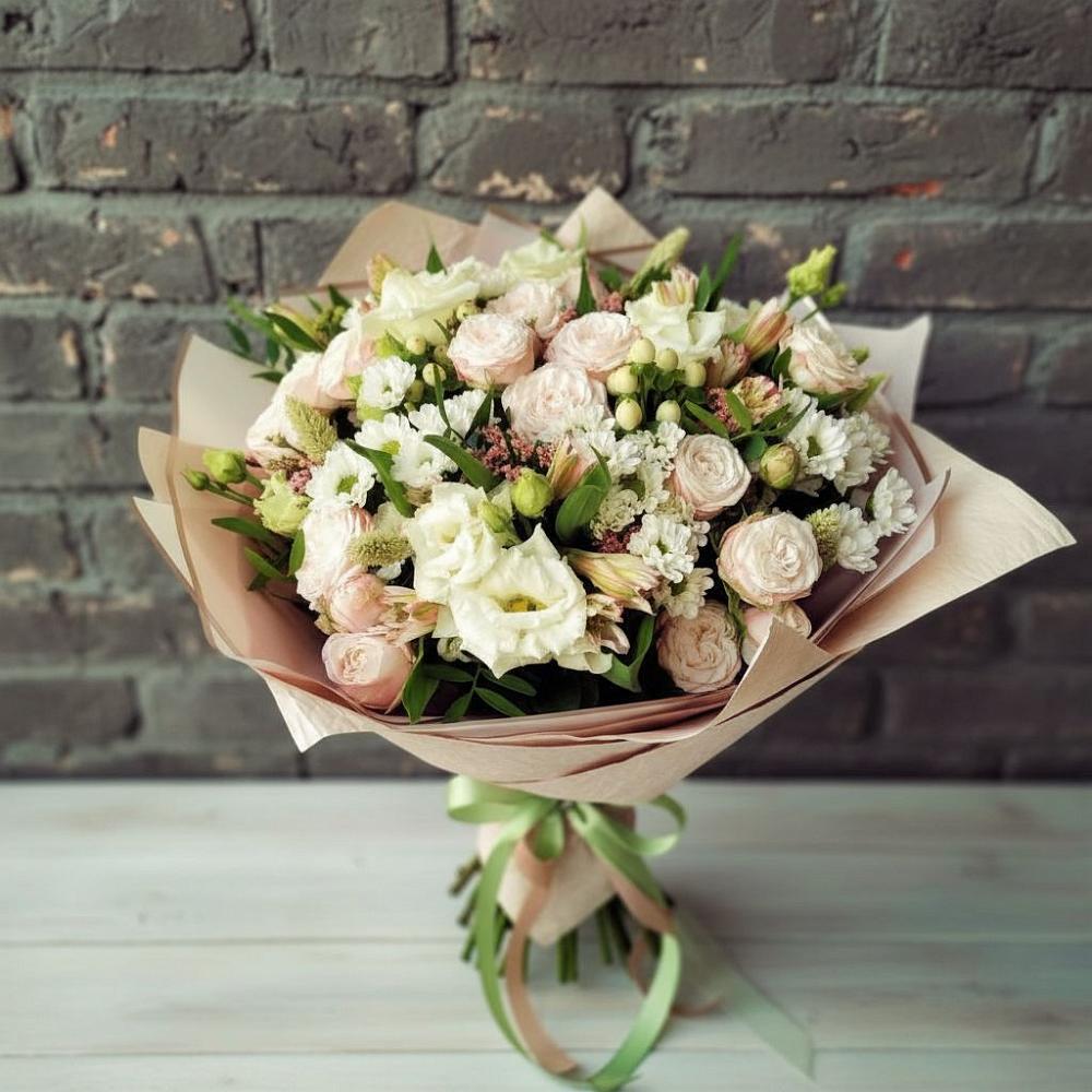 Букет цветов из: Альстромерии, Розы и Хризантемы в Федоровка Республика Башкортостан