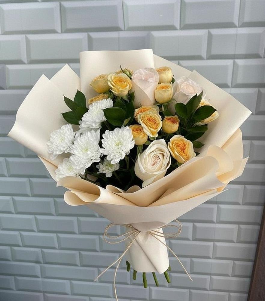 Букет цветов из: Розы и Хризантемы в Федоровка Республика Башкортостан