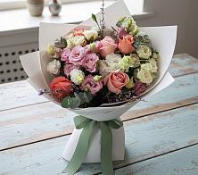 Букет цветов из:  Розы, Лизиантусы и Гвоздики в Федоровка Республика Башкортостан