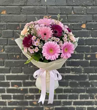 Букет цветов из:  Герберы и Хризантемы в Федоровка Республика Башкортостан
