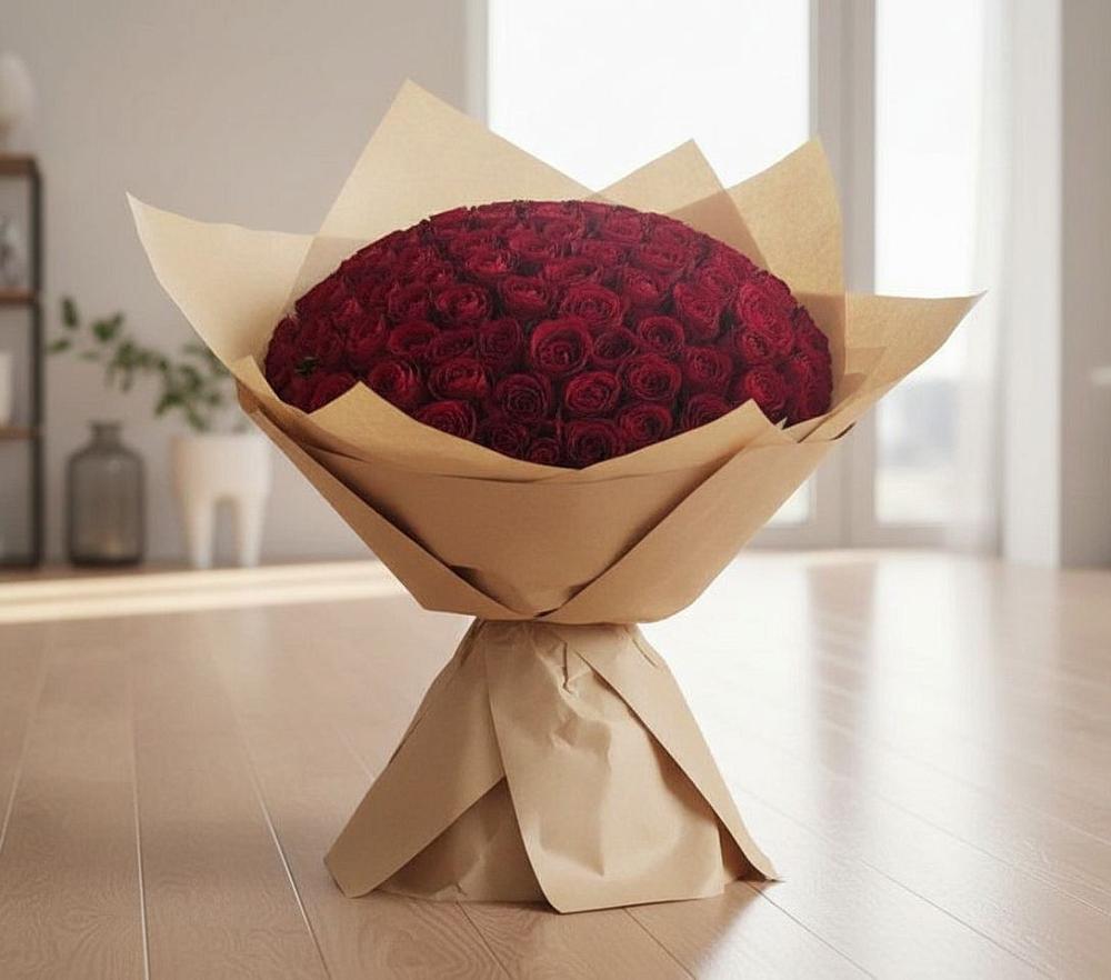 Букет 101 Красная роза в Федоровка Республика Башкортостан