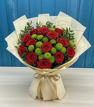 Букет цветов из:  Розы и Хризантемы в Федоровка Республика Башкортостан