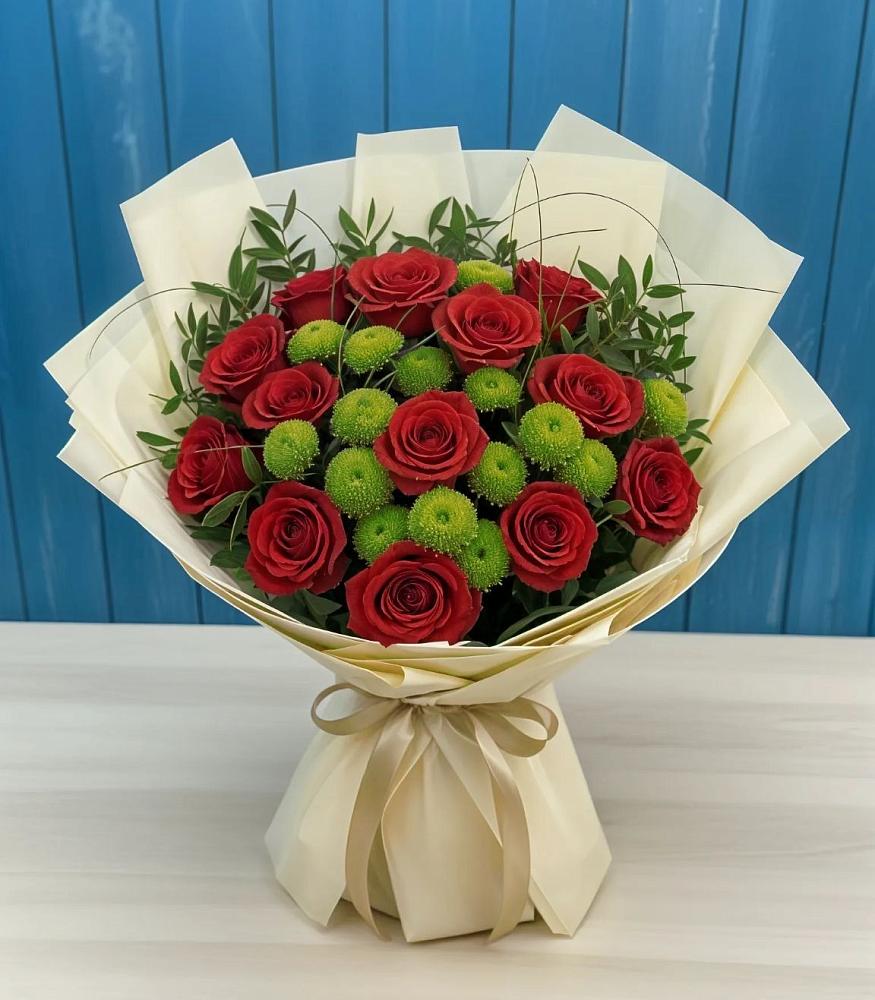 Букет цветов из: Розы и Хризантемы в Федоровка Республика Башкортостан