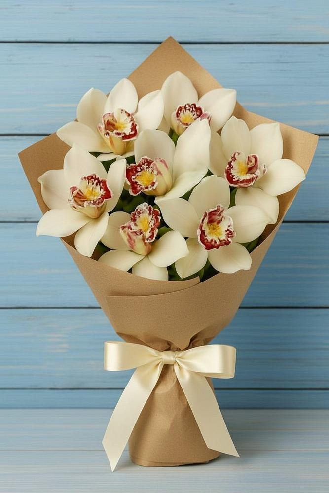 Букет цветов из: Орхидеи и Розы в Федоровка Республика Башкортостан