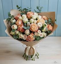 Букет цветов из:  Альстромерии и Розы в Федоровка Республика Башкортостан